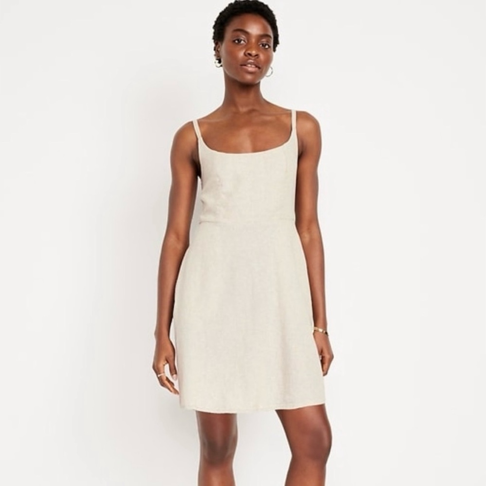 Old Navy Natural Linen Dress | NWT | Med